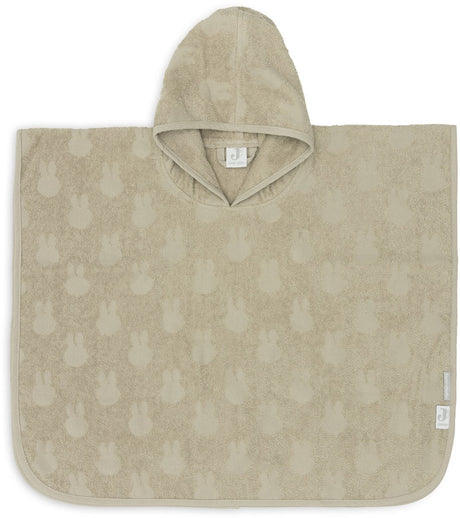 Jollein x nijntje - badponcho baby badstof - badcape kind met capuchon - miffy jacquard - olive green