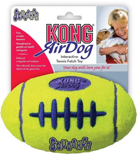 Kong Air Football Medium 1 Stück – Ball – Gelb – Katzenspielzeug – 150 x 130 x 64 mm