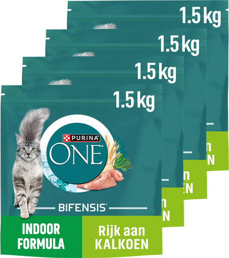 Purina One Indoor - Katzenfutter - Truthahn - 4 x 1,5 kg