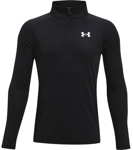 Under Armour UA Tech 2.0 1 - 2 Zip Unisex-Sporttrikot – Schwarz – Weiß
