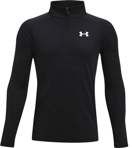 Under Armour UA Tech 2.0 1 - 2 Zip Unisex-Sporttrikot – Schwarz – Weiß