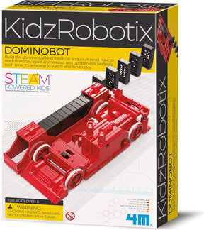 4 m Wissenschaft und Spiele – Domino-Bot – inklusive Dominosteine – Bausatz – Kidzrobotix – 8 Jahre