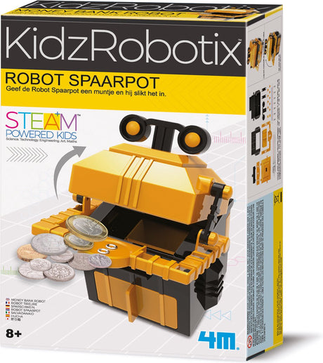 4m Wissenschaft und Spiele – Bauen Sie Ihre eigene Roboter-Spardose – Bausatz – kidzrobotix – 8 Jahre