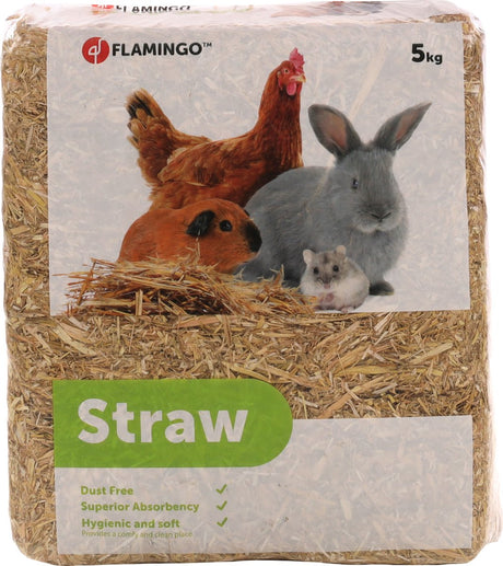 Flamingobraunes Stroh – 5 kg – Naturstroh für Nagetiere und Geflügel