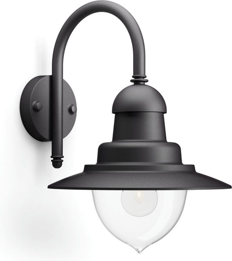 Philips led philips raindrop buitenwandlamp - 1-lichts - zwart