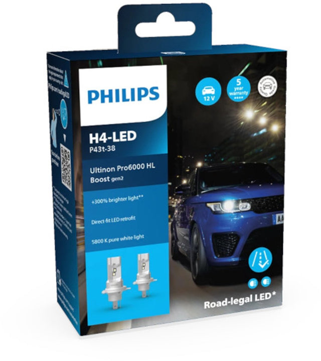 Philips Ultinon Pro6000 HL Boost Gen2 H4 LED-Set 11342u60b2x2