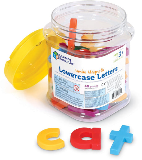 Lernressourcen Jumbo-Magnetbuchstaben in Kleinbuchstaben, 40er-Set – 2+