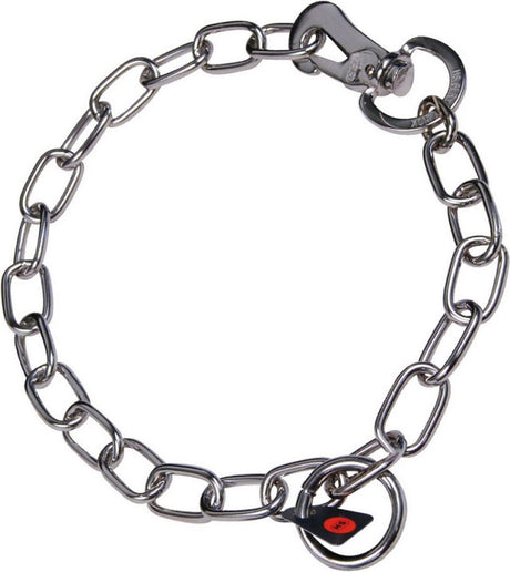 Hs Sprenger Hundehalsband Silber 3 mm links halblang (45 cm)