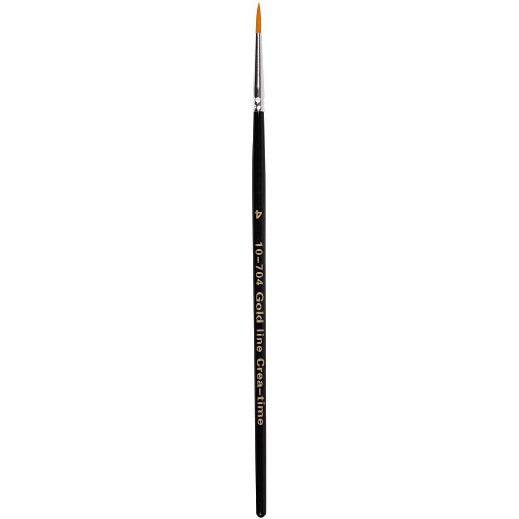 Creativ Company Gold Line Pinsel, Größe 4, L: 17 cm, B: 2,5 mm, rund, 12 Stück 1 Box