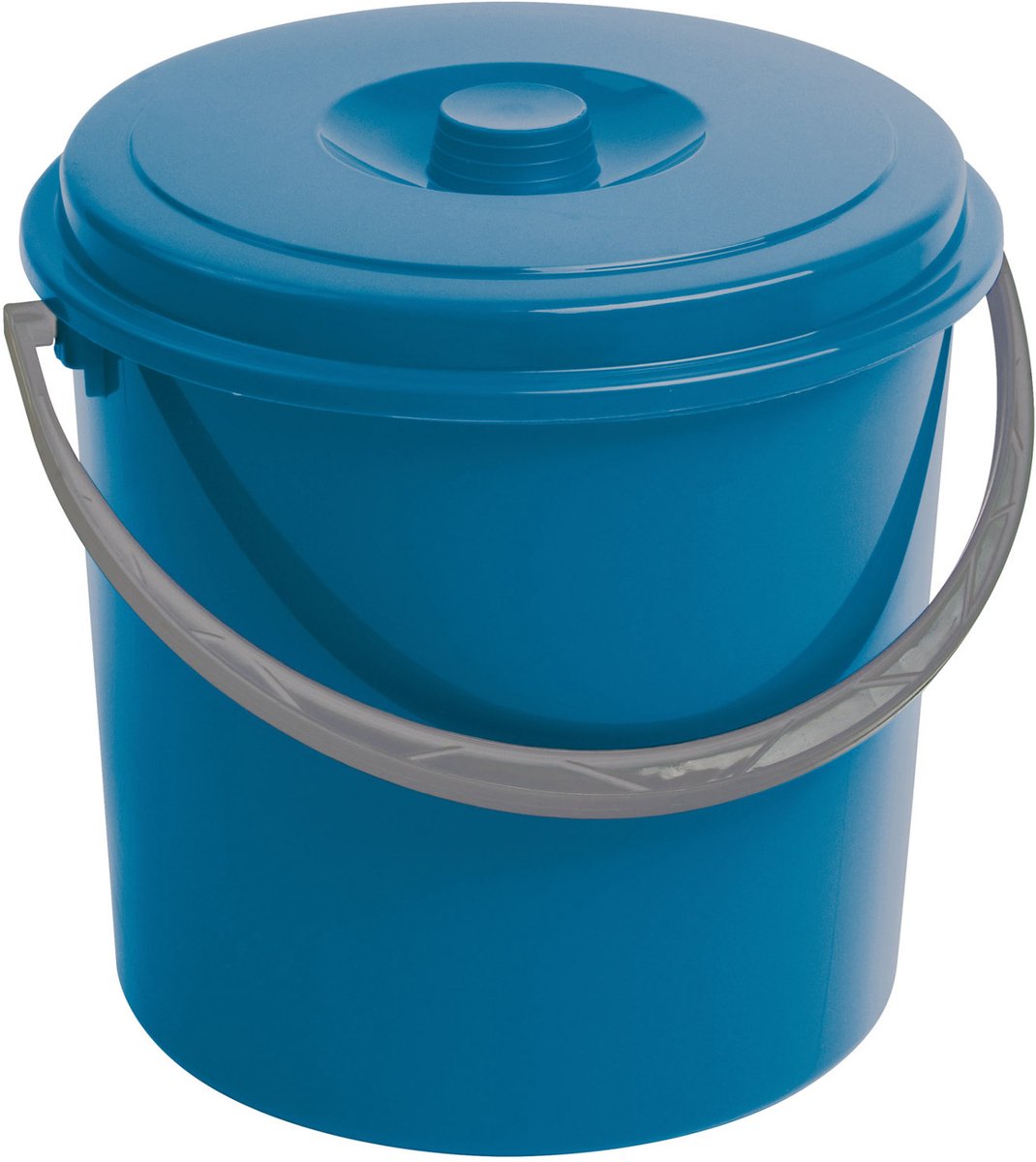 Curver - Eimer mit Deckel 16l - bequemer Griff - 335 x 322 x 315 mm - blau, 235235