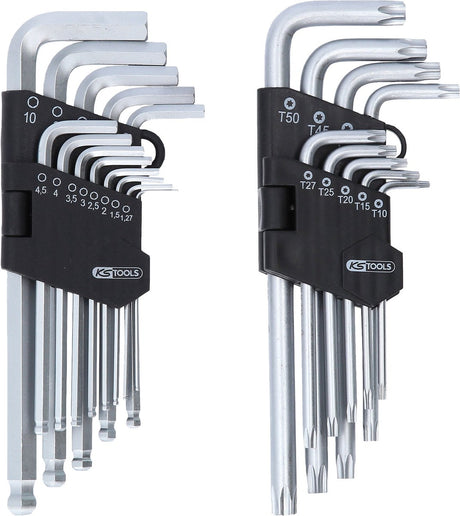 Ks Tools 151.4000 TX Winkelschraubendreher-Set 1,27 mm, 1,5 mm, 2 mm, 2,5 mm, 3 mm, 3,5 mm, 4 mm, 4,5 mm, 5 mm, 6 mm,