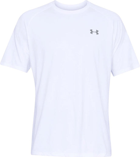 Under Armour UA Tech 2.0 SS Tee-Wht Herren-Sportshirt – Weiß – Overcast Grey