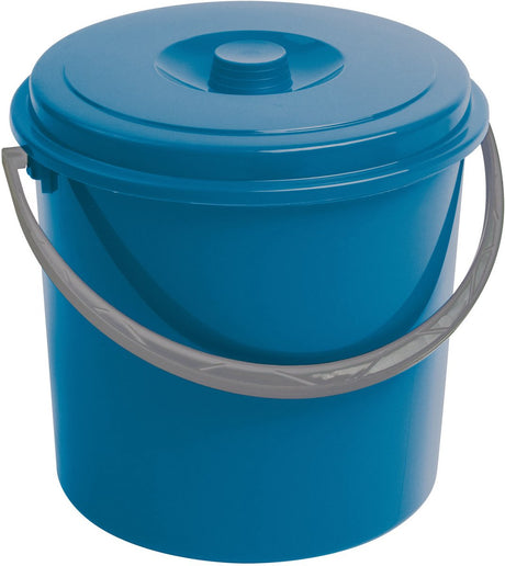 Curver - Eimer mit Deckel 16l - bequemer Griff - 335 x 322 x 315 mm - blau, 235235