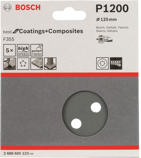 Bosch 5 Schleifblatt ø125 beste Beschichtungen 8.1200