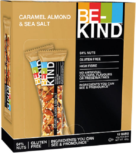 Be kind be-kind – Karamell-Mandel-Meersalz – 12 x 40 Gramm