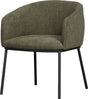 Woood Leon Esszimmerstuhl – Bouclé – Waldgrün – 77 x 61 x 63