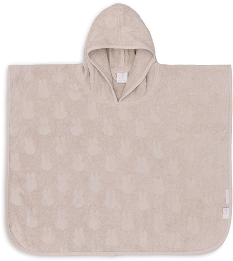Jollein x nijntje - badponcho baby badstof - badcape kind met capuchon - miffy jacquard - nougat