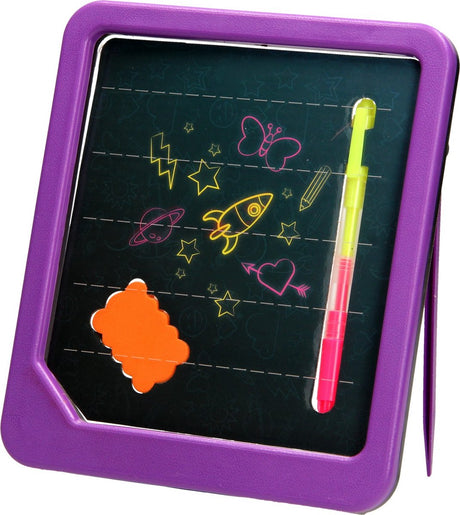 Toi-toys Zeichenbrett Neon Glow mit Marker und Schwamm