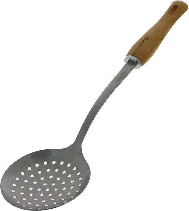 Debuyer de buyer schuimspaan rvs 36cm - 2701.04 - houten handvat - frituurschep