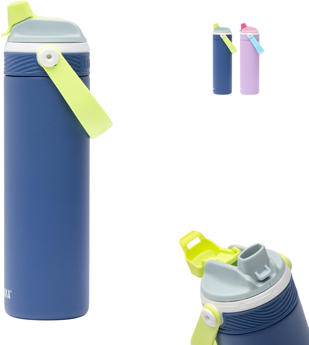 Kambukka dupla geïsoleerde drinkfles 600 ml - 2-in-1 waterfles - 100% lekvrij - electric storm