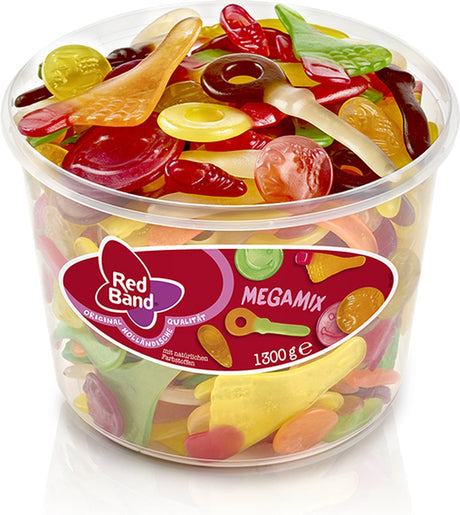 Red Band Mega Mix 1 Glas à 1300 Gramm – Soft Candy – Mix – Weingummi mit Fruchtgeschmack – süß