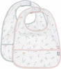 Jollein - baby slab waterproof - slabbetjes - lovely birds - 2 stuks