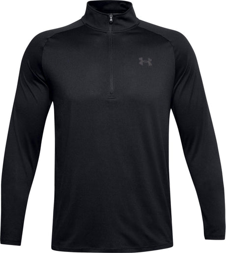 Under Armour UA Tech 2.0 1 2 Zip-Blk Herren-Sporttrikot – Schwarz – Anthrazit