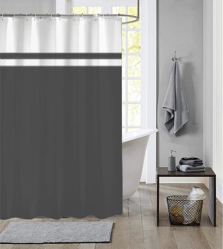 Niederländisches Haus – Duschvorhang – 180 x 200, einfarbig, Anthrazit