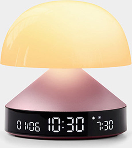 Lexon design mina sunrise alarm clock - light pink