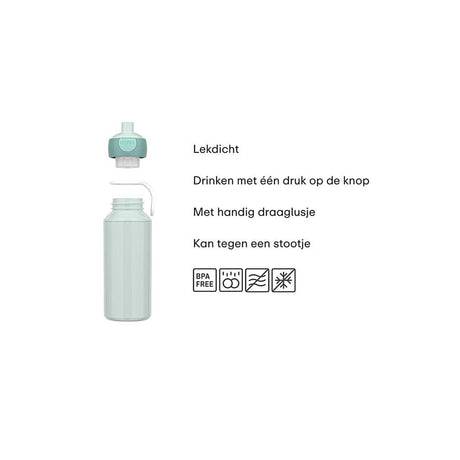 Mepal Pop-Up-Trinkflasche Campus Little Dutch – 400 ml – gut schließend – Trinkbecher für Kinder – Fairy Wonders