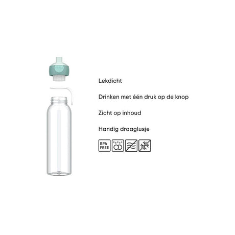 Mepal Trinkflasche Pop-Up Campus 500ml – kühles Mint