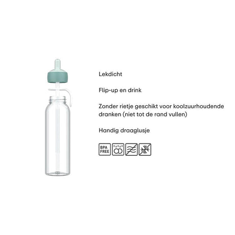 Mepal Trinkflasche Flip-Up 500ml Cool Blue