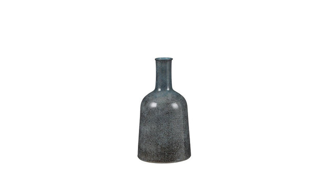 Oliver fles rond blauw - h35xd22cm
