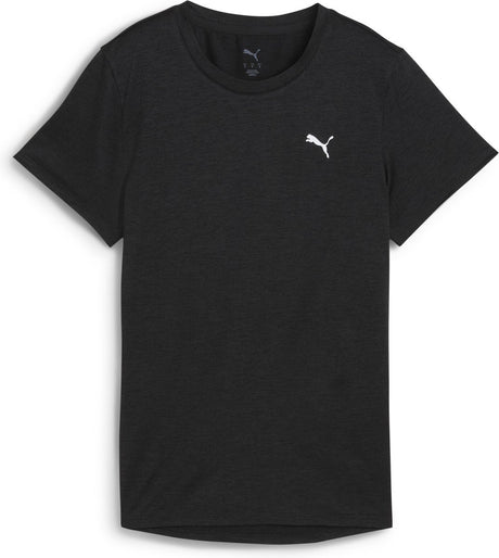 Puma w tad essential heather tee dames sportshirt - black heather s