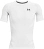 Under Armour UA HG Armour Comp SS-WHT Herren-Sportshirt – Weiß – Schwarz