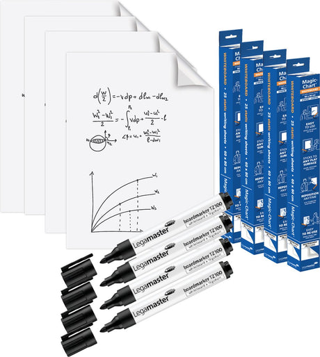 Legamaster magic-chart whiteboard folie 60x80cm wit | 4 stuks
