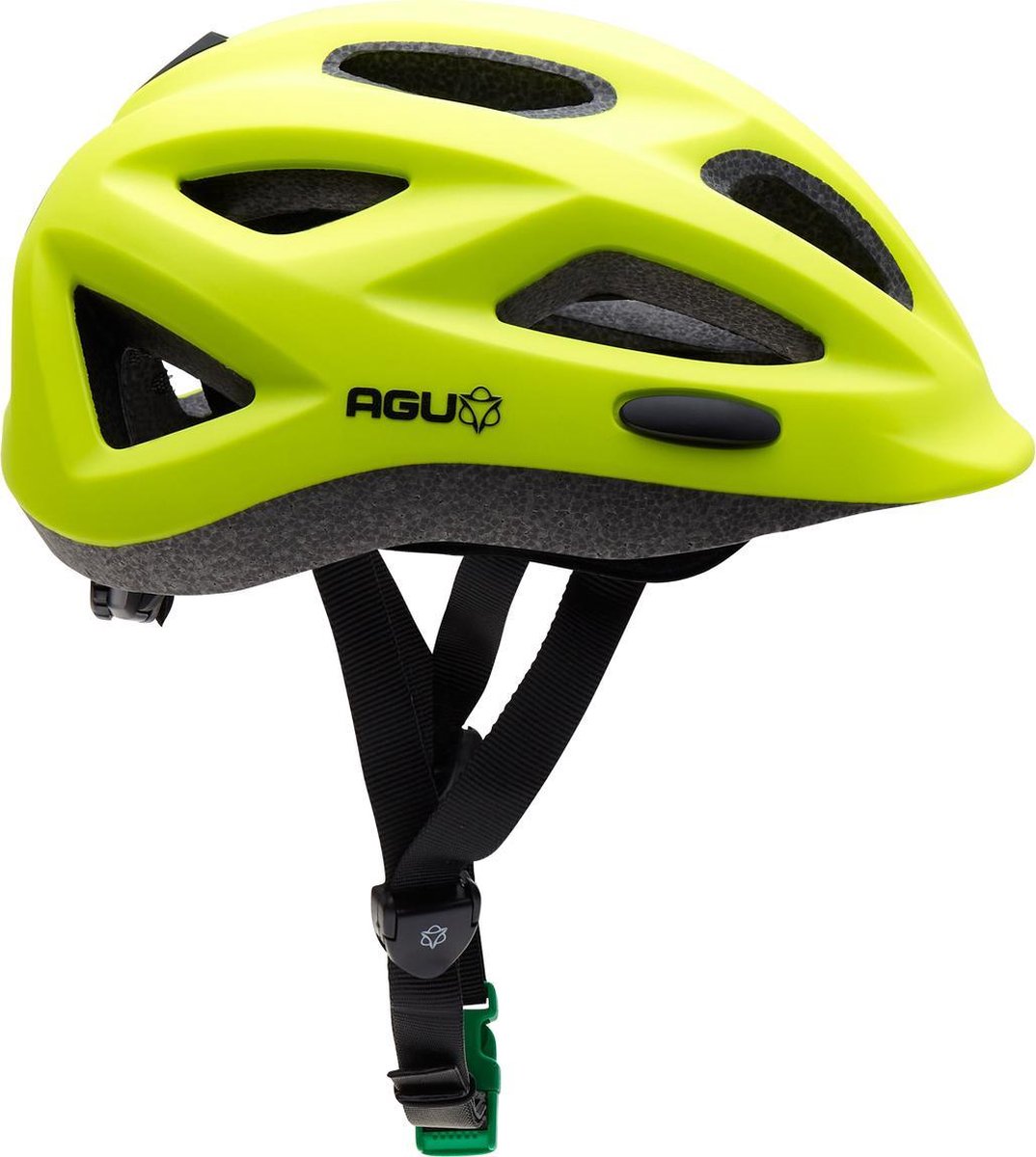 Agu kids go - kinderhelm - in-mold - 48-54cm - en1080 - geel - veiligheid - zichtbaarheid