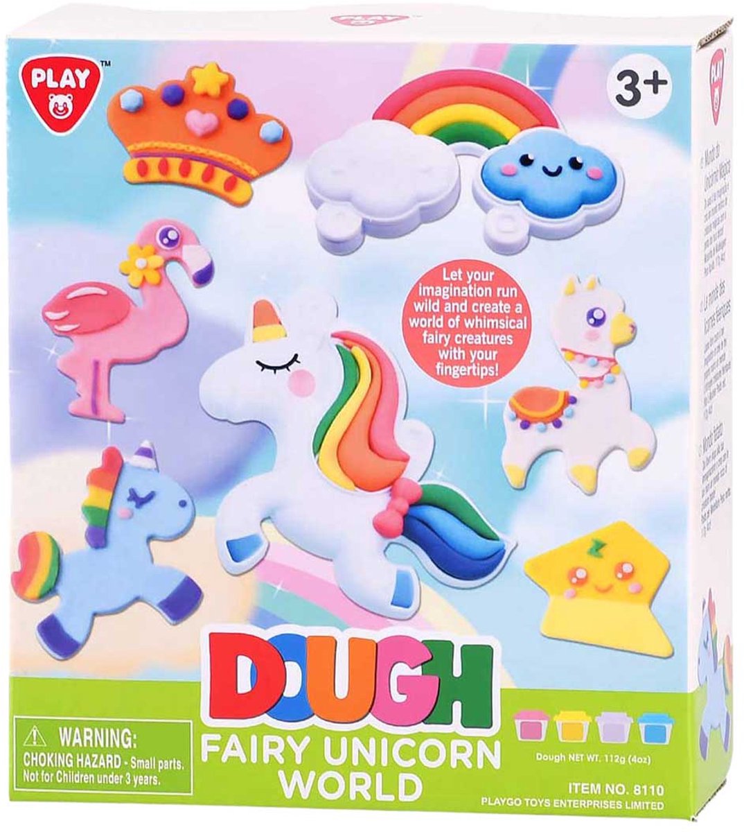 Playgo Märchen-Einhorn-Ton-Set – 4 Tontöpfe