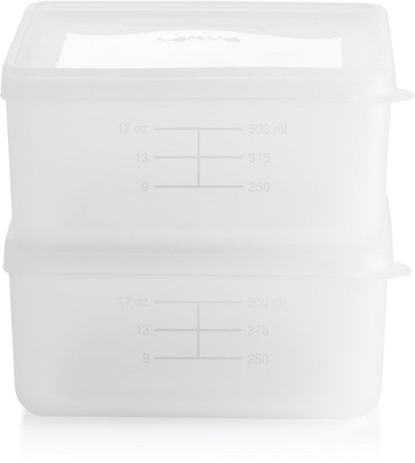 Lékué diepvriesbakje - 500 ml - set van 2 - transparant