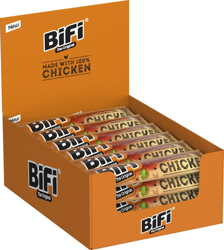 Bifi Chicken – Hähnchensalamistange – idealer Fleischsnack – für zwischendurch, unterwegs oder in der Brotdose – 24x20g