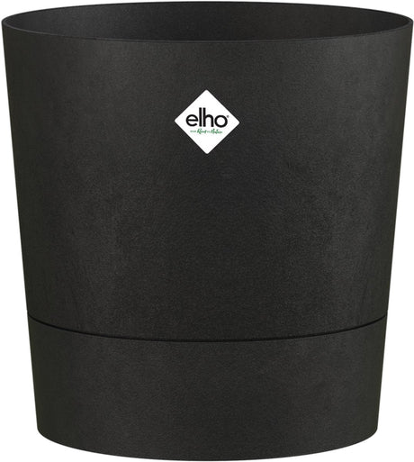 Elho Foss rund 35 cm – Blumentopf für den Innenbereich – 100 % recycelter Kunststoff – ø 34,5 x H 34,1 – lebendiges Schwarz