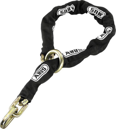 Abus Motorradschloss Ketten-Schloss-Kombination – Kette 12ks120 schwarze Schlaufe für 8008 – – schwarz – 120 cm – passend für Motorräder