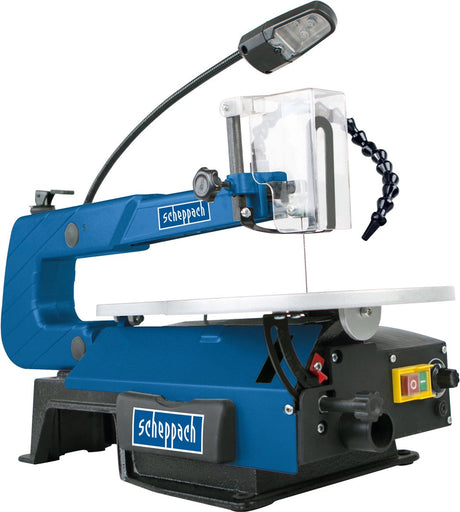 Scheppach Dekupiersägemaschine SD1600V – 120 W – variable Geschwindigkeitseinstellung 500–1700 min – einstellbarer Schnittwinkel – 0–45° – LED-Arbeitslicht – flexibler Staubbläser