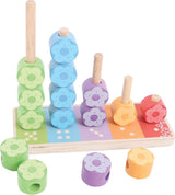 Bigjigs Toys Bigjigs Holz-Stapelspiel Blumen, 16 Stück.