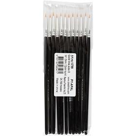 Creativ Company Gold Line Pinsel, Größe 1, L: 17 cm, B: 1,5 mm, rund, 12 Stück 1 Box