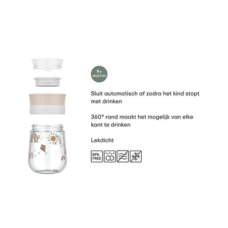 Mepal Mio 360° Trinkbecher Little Dutch – 300 ml – gut zu halten – Kindergeschirr – Waldfreunde