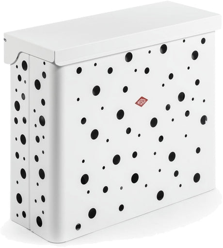 Wesco Wäschekorb Duo 2 mit Einsatz | 64 Liter | Duo-Wäschebox (2x32 Liter) | Metall - mattweiß | Wäschekorb