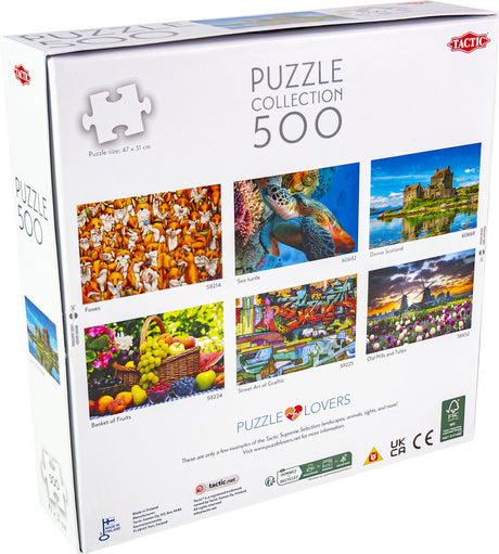Tactic dornie, scotland – puzzel – 500 stukjes – eilean donan castle en schots hoogland – schotland landschap – hoogwaardige scandinavische kwaliteit