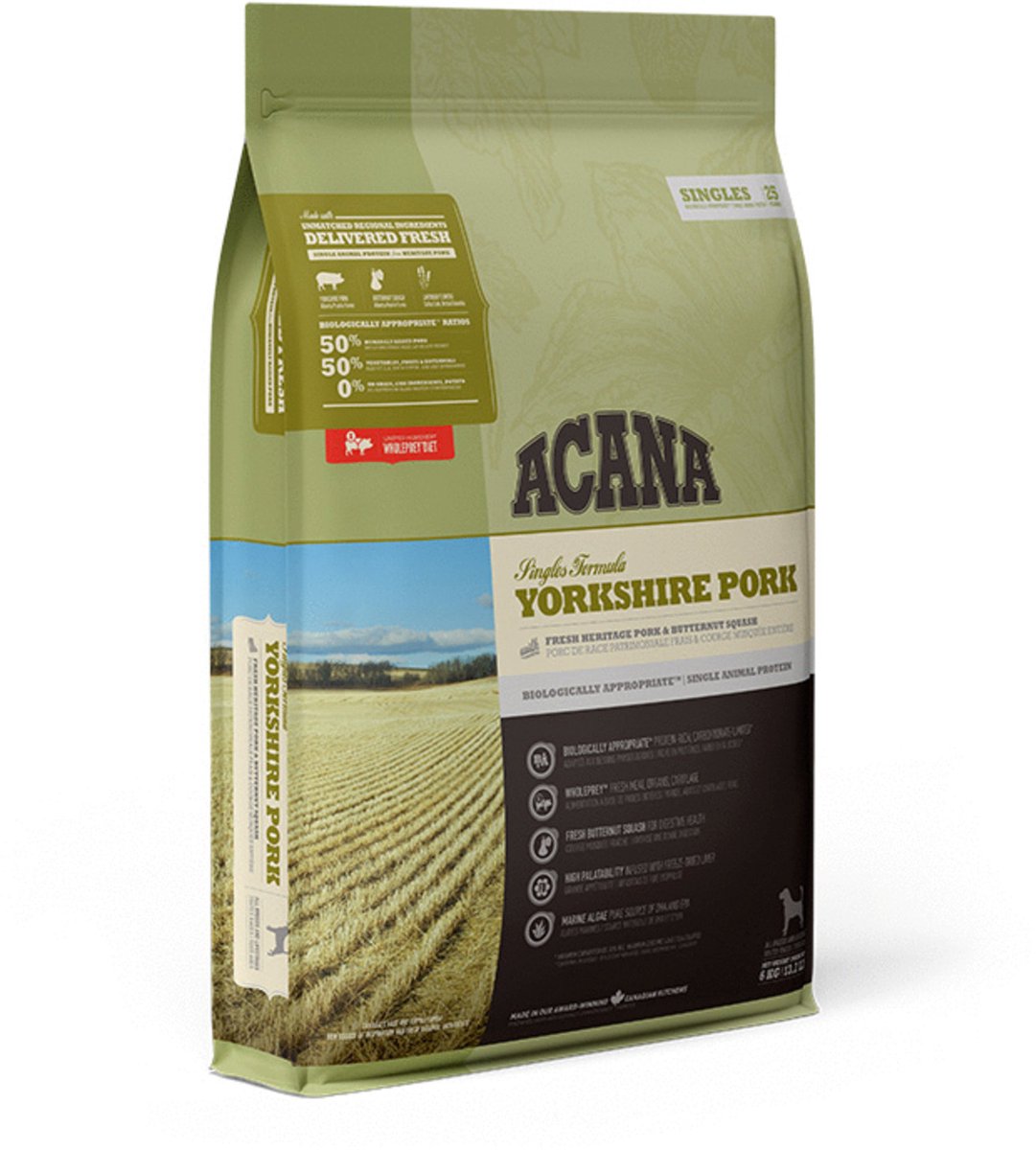 Acana Singles Yorkshire Schweinefleisch Kürbis – Hundefutter – 6 kg