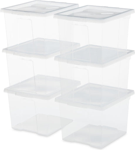 Iris useful storage box opbergbox - 10l - kunststof - transparant - set van 6